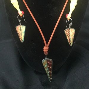 Unique Pendant and Earring Set